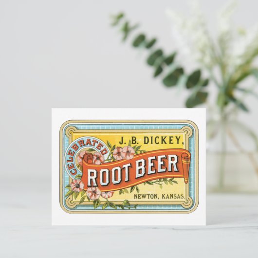 Dickey Root Beer Postkarte (Stehend Vorderseite)