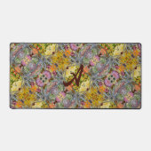Dickfarbige Floral mit Monogramm Boho Chic Schreibtischunterlage (Vorderseite)