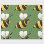 Dickflügelige Hummel Geschenkpapier (Flach)