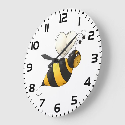 Dickflügelige Hummel Große Wanduhr (Winkel)