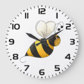 Dickflügelige Hummel Große Wanduhr (Vorderseite)