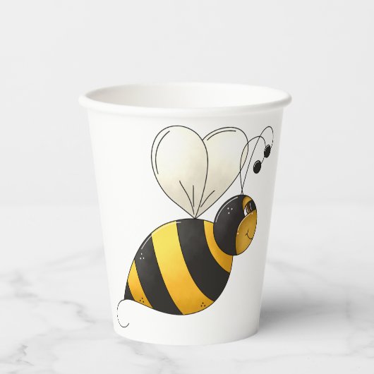 Dickflügelige Hummel Pappbecher (Vorderseite)