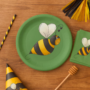 Dickflügelige Hummel Pappteller