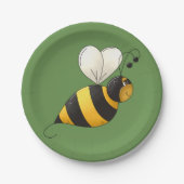 Dickflügelige Hummel Pappteller (Vorderseite)
