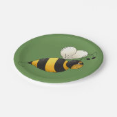 Dickflügelige Hummel Pappteller (Schrägansicht)