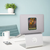 Dickhornschaf-Aufkleber Aufkleber (Laptop auf Schreibtisch)