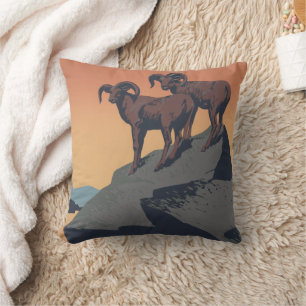 Dickhornschafe American West Wildlife Kissen