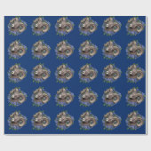 Dickhornschafe und blaue Colorado-Schellenblumen Geschenkpapier (Flach)