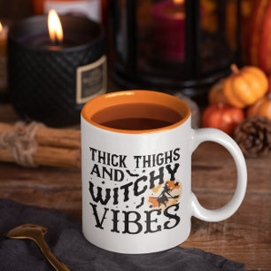 Dickige Oberschenkel und witzige Vibes Zweifarbige Tasse