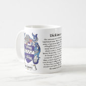 Dickinson-Familien-Wappen Tasse (Vorderseite Links)