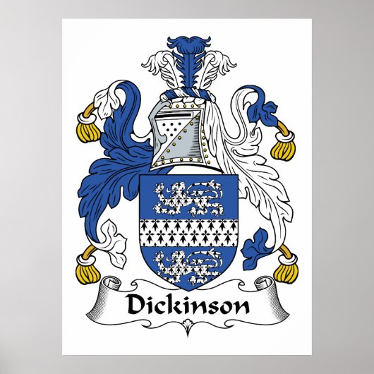 Dickinson Familienwappen Poster (Vorne)