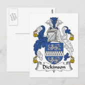Dickinson Familienwappen Postkarte (Vorne/Hinten)