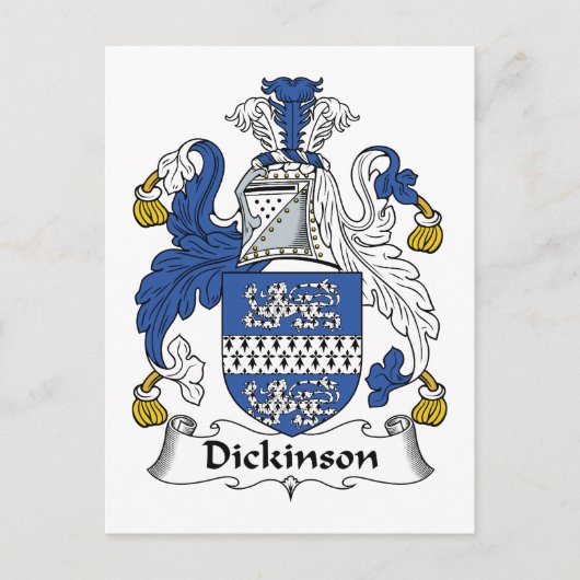 Dickinson Familienwappen Postkarte (Vorderseite)