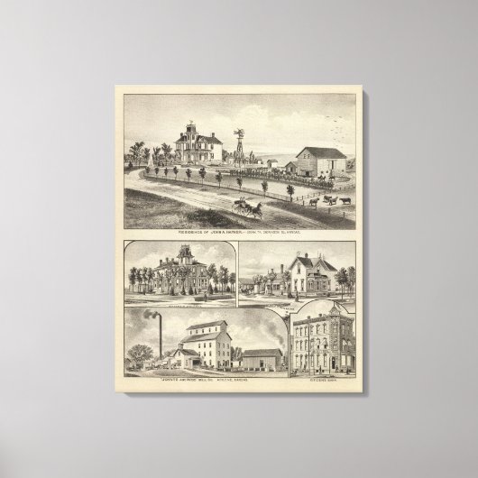 Dickinson Landkreis Residences, Kansas Leinwanddruck (Vorderseite)