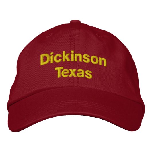 Dickinson Texas Bestickte Baseballkappe (Vorderseite)