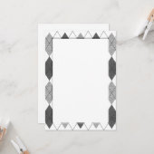 DICKKARTE für Schwarzweiß-Raute Karte (Vorderseite/Rückseite Beispiel)