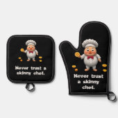Dickköchin Küchenset - Topflappen & Ofenhandschuh Topflappen-Set (Vorderseite)