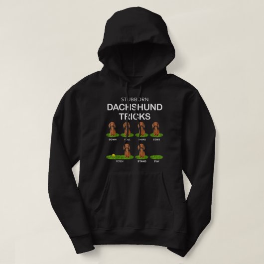 Dickkopf Hund - Funny Long Hair Dackel für C Hoodie (Design vorne)