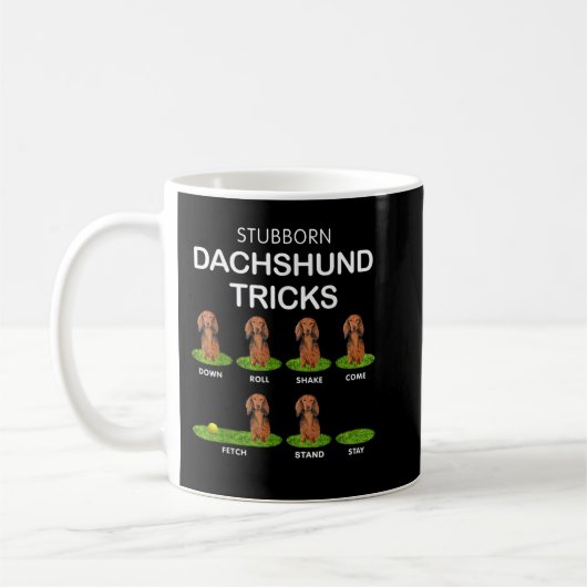 Dickkopf Hund - Funny Long Hair Dackel für C Kaffeetasse (Links)