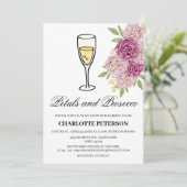 Dickköpfe und Prosecco-Brautparty Einladung (Stehend Vorderseite)