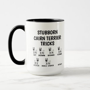 Dickköpfige Cairn Terrier Tricks, Lustiger Cairn T Tasse