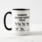 Dickköpfige Scottish Terrier Tricks , Lustige Scot Tasse (Links)