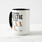 Dickköpfige Sheltie-Tricks, lustiger Shetland Shee Tasse (Vorderseite Links)