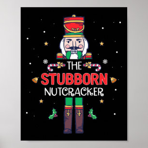 Dickköpfiger Nussknacker Lustiger Weihnachten Fami Poster