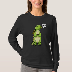Dickköpfiger Stegosaurus-Dinosaurier sagt Nein Din T-Shirt