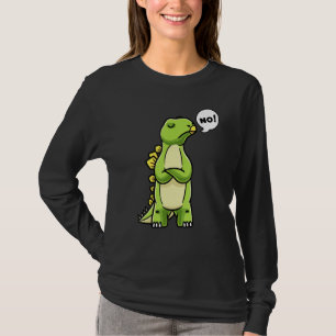 Dickköpfiger Stegosaurus-Dinosaurier sagt Nein Din T-Shirt