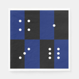 Dickpolka-Punktmuster /schwarz Serviette