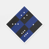 Dickpolka-Punktmuster /schwarz Serviette (Ecke)