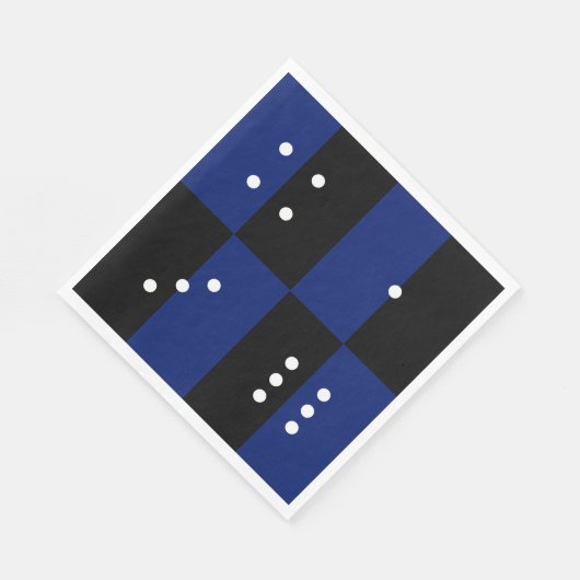 Dickpolka-Punktmuster /schwarz Serviette (Ecke)