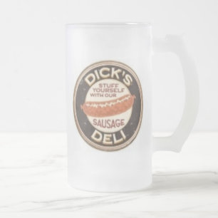 Dicks Feinkostgeschäft Mattglas Bierglas