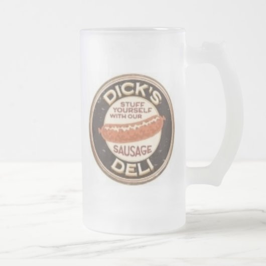 Dicks Feinkostgeschäft Mattglas Bierglas (Rechts)