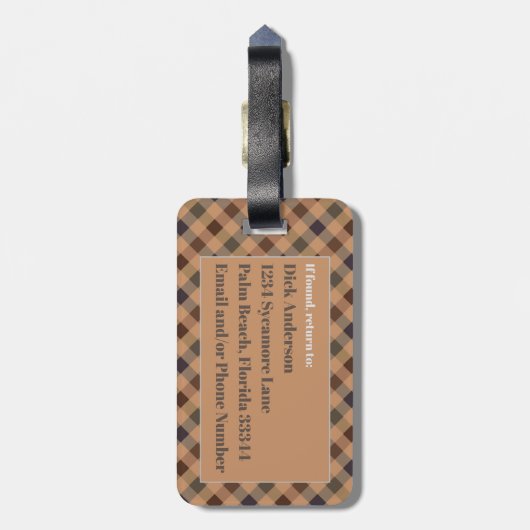 Dicks Golf Club Bag Tag Gepäckanhänger (Rückseite vertikal)