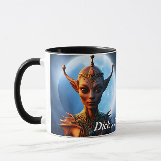 Dicks Morgentee Personalisiert anpassbar Tasse (Links)