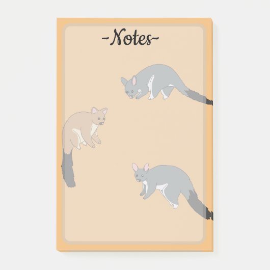 Dickschwanzpossums Post-it Klebezettel (Vorderseite)