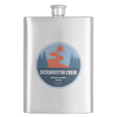 Dickshooter Creek Wild und Landschaftlicher Fluss Flachmann (Vorderseite)