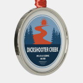 Dickshooter Creek Wild und Landschaftlicher Fluss Ornament Aus Metall (Rechts)