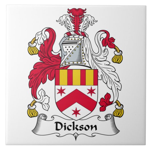 Dickson-Familienwappen Fliese (Vorderseite)