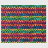 Dickwolle farbiges Muster Geschenkpapier (Flach)
