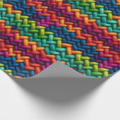 Dickwolle farbiges Muster Geschenkpapier (Ecke)
