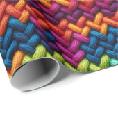 Dickwolle farbiges Muster Geschenkpapier (Rolleneckpunkt)