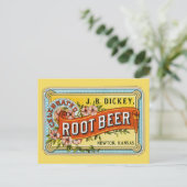 Dickys Vintage Root Beer Ad Postkarte (Stehend Vorderseite)