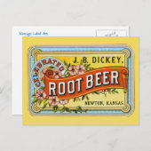 Dickys Vintage Root Beer Ad Postkarte (Vorne/Hinten)