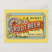 Dickys Vintage Root Beer Ad Postkarte (Vorderseite)