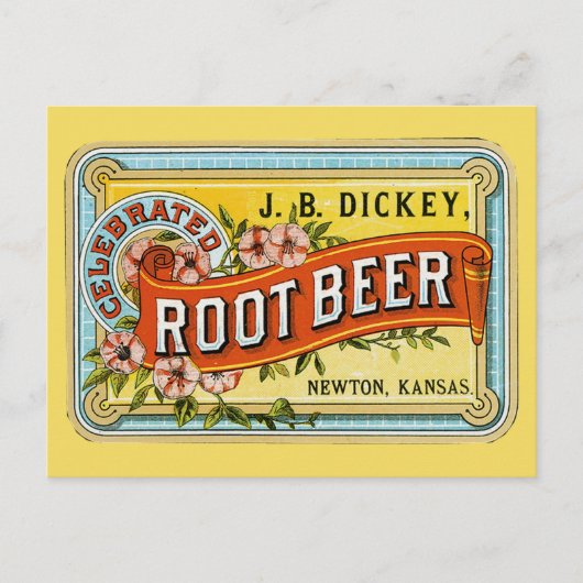 Dickys Vintage Root Beer Ad Postkarte (Vorderseite)