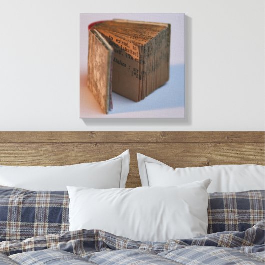DicofrAngle Englisch-Französisches Miniaturbuchpos Leinwanddruck (Insitu (Schlafzimmer))