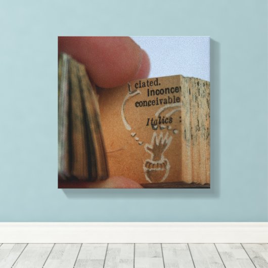 DicofrAngle Miniaturbuch Hand Zeichnend Leinwand (Insitu (Holzboden))